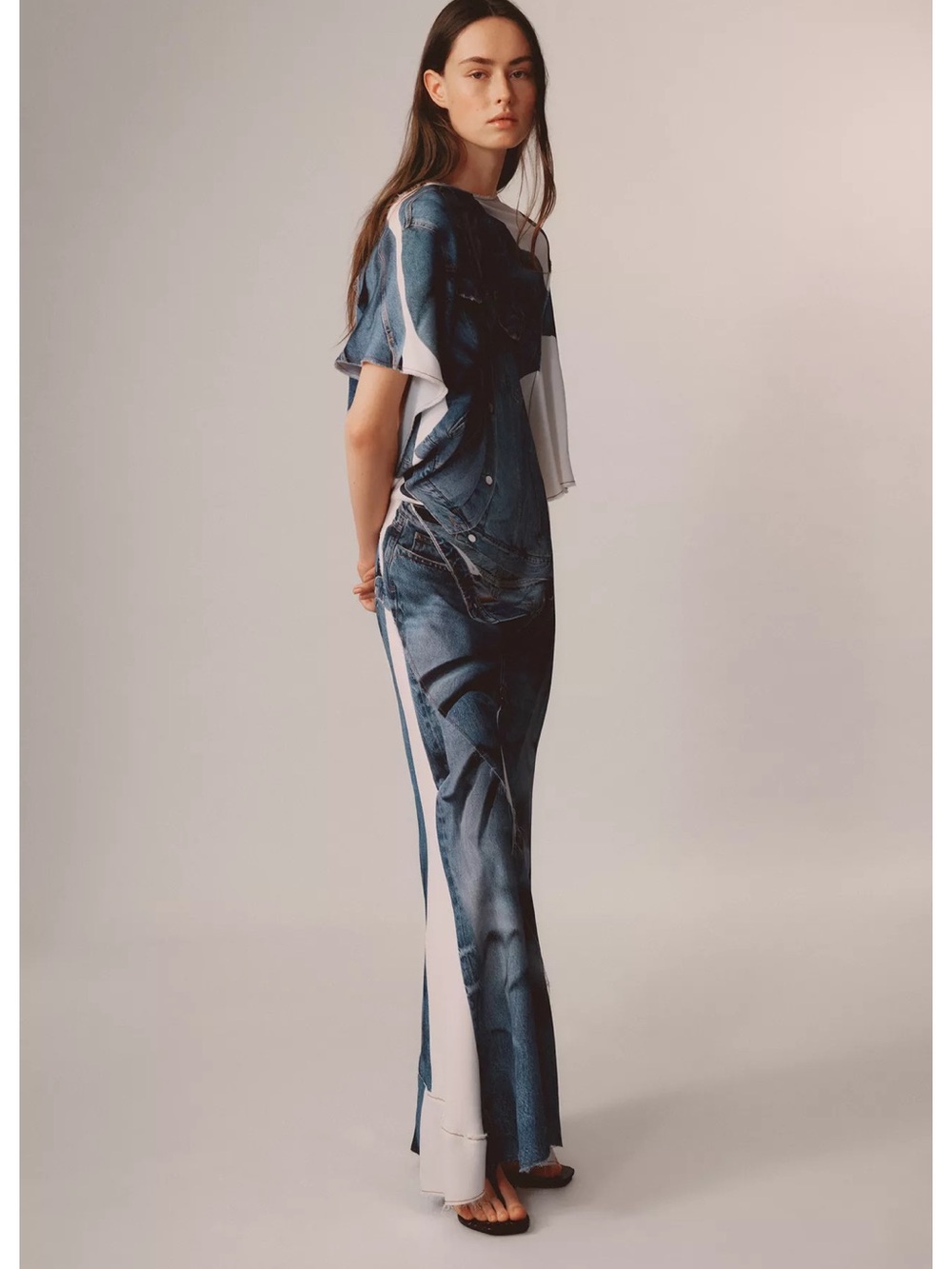 LIMITED EDITION DENIM PRINT DRESS